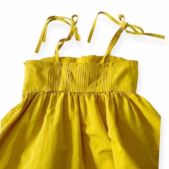Ulla Johnson Laetitia Tie Strap Cotton & Linen Blend Midi Dress , Size 2, Yellow - Picture 10 of 16